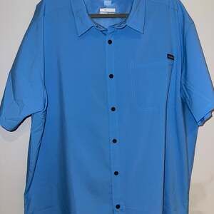 Columbia PFG Freezer Coil Short Sleeve Cooling Shirt -‎ Blue XXL
